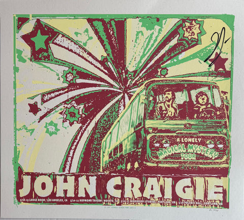 Brown/Green Lonely Magical Mystery Tour 2025 Poster (Signed)